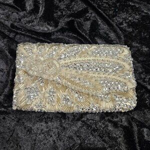 Vintage MM Kane beaded clutch bag, made in Hong-Kong